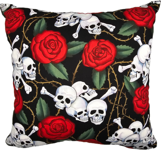 Mayhem cushion Skulls and Roses