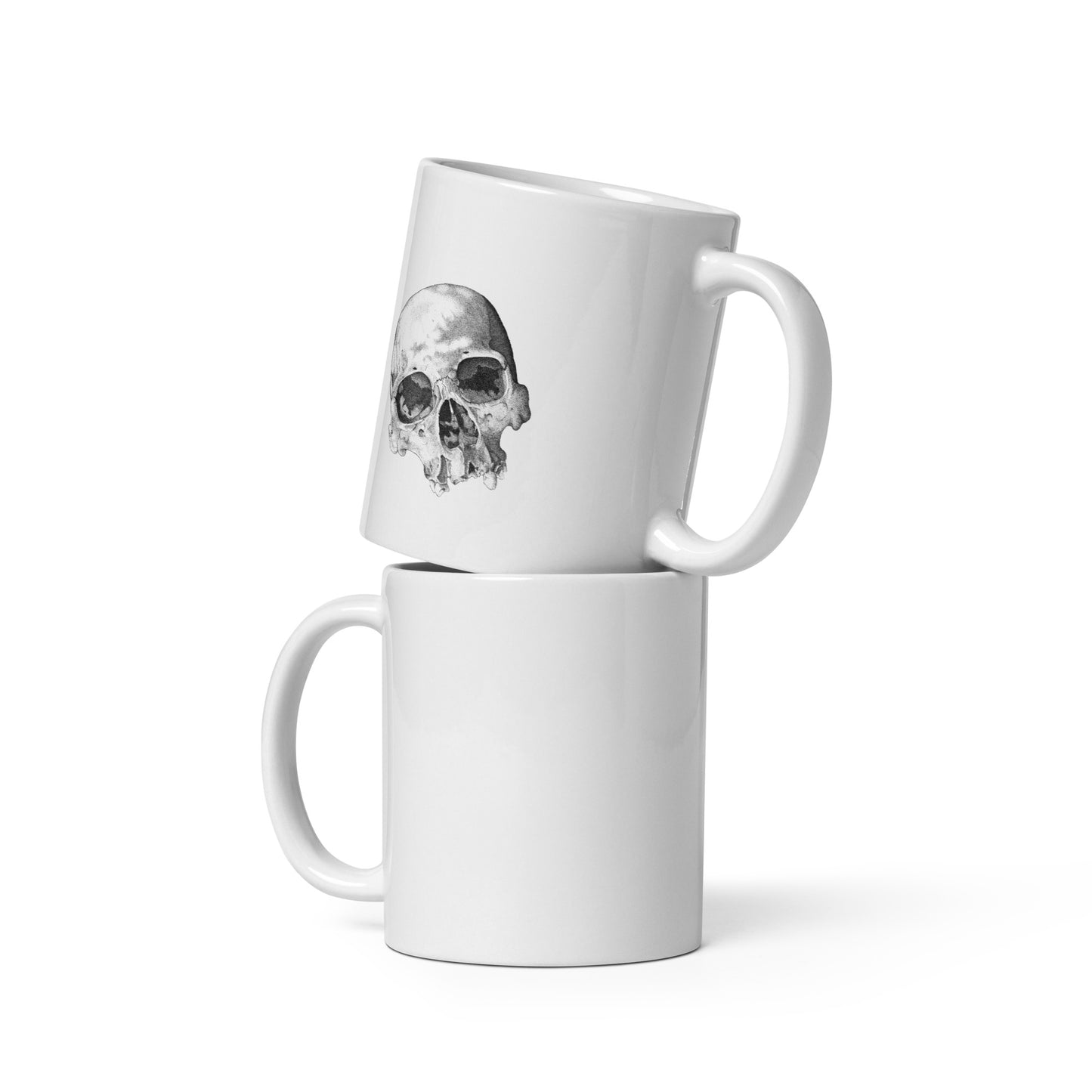 White glossy mug
